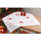 kreuzstichdecke rendieren, wit