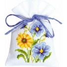 stickpackung kräutertütchen, blauw/gele bloemen-1