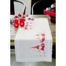 kreuzstichläufer drie kerstmannen, ecru