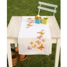 kreuzstichläufer fladderende vlinders, wit