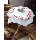 kreuzstichdecke rendieren, wit