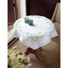 stielstichdecke blauw/groene vlinders, wit