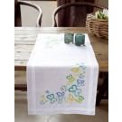 stielstichläufer blauw/groene vlinders, wit