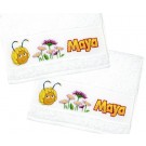 stickpackung maya de bij, gästentuch (2 st.) wit