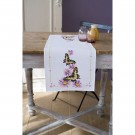 läufer vlinders op paarse asters, wit auf aida