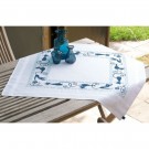 kreuzstichdecke vrolijke poezenbende, wit