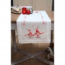 kreuzstichläufer zingende kerstkabouters, wit