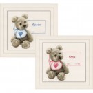 stickpackung geburt olivier/anna (incl. blauw/rose garn)