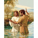 stramin + garnpaket, de doop van jezus
