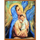 stramin + garnpaket, maria met kind