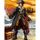 stramin + garnpaket, piraat in actie