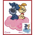 stickpackung woezel&pip, geb. joep/coco (incl. blauw/rose garn)