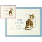 stickpackung franciens katten, geb. erik/sophie (incl. blauw/rose garn)